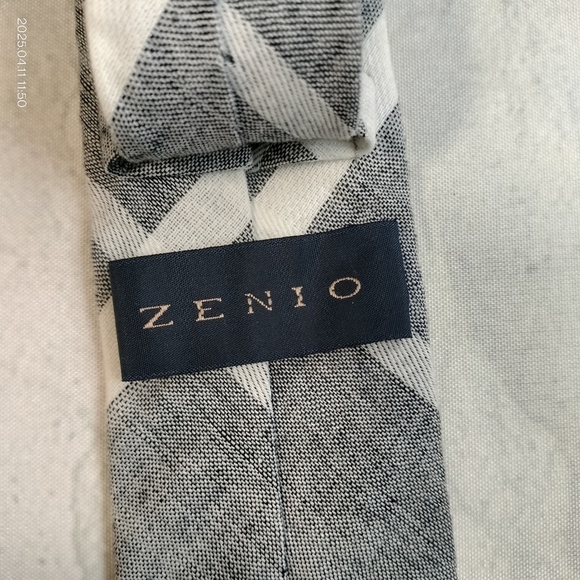 Men's ZENIO Tie Necktie MICROFIBER SLIM NARROW SKINNY MADMEN COTTON - Picture 7 of 11